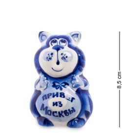 Статуэтка Кот-Мойша Голубая гжель