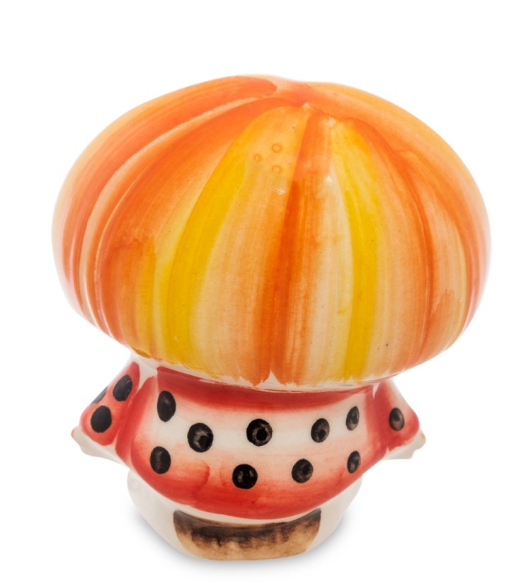 Статуэтка Кузя Цветная гжель ГЛ-213, фотография со спины