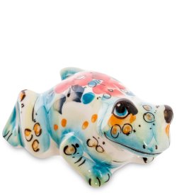 Фигурка Большая Лягушка Цветная гжель