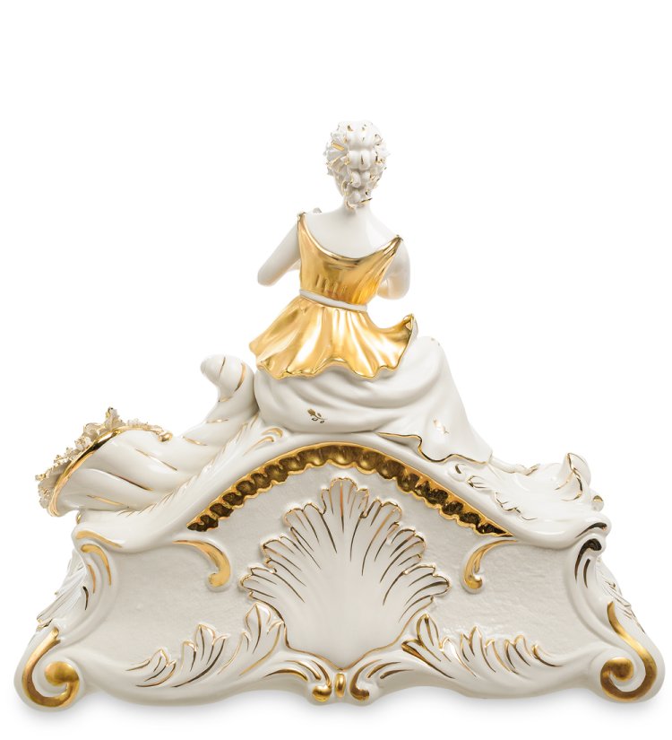 Часы настольные Девушка с арфой Sabadin Vittorio SV- 50, фотография задней части