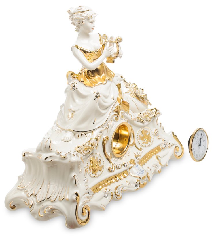 Часы настольные Девушка с арфой Sabadin Vittorio SV- 50, фотография часового механизма