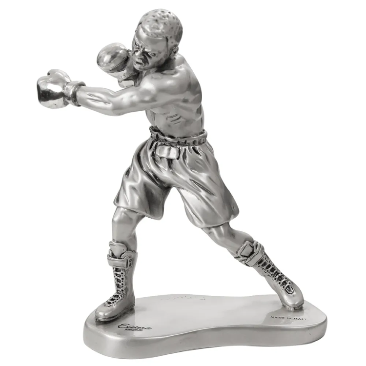 Скульптура Боксер на ринге с посеребрением Exetera Argenti 46-448312, вид профиль