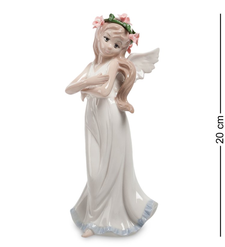 Статуэтка из фарфора Девочка Ангел с длинными волосами Pavone JP-10/ 8