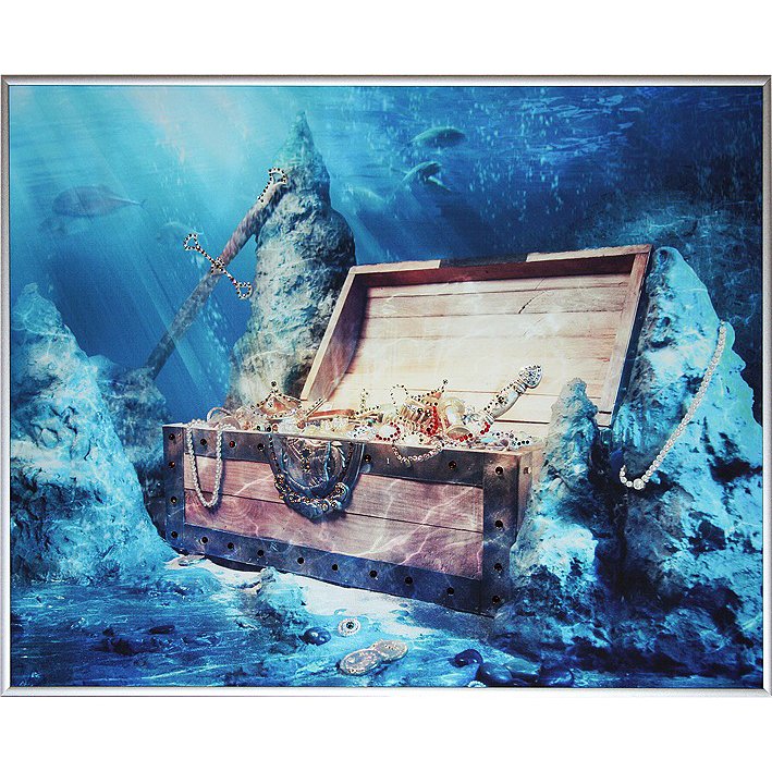 Картина Сундук сокровищ c кристаллами Swarovski
