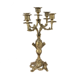 Канделябр на 5 свечей Эстрелла, Морская Звезда, золотой