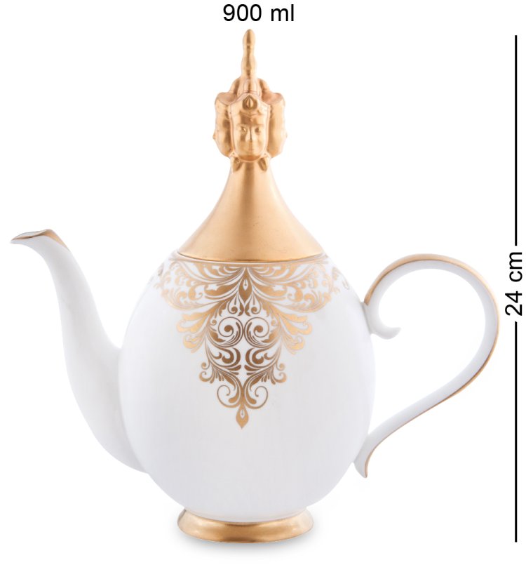 Чайный набор на 2 персоны с чайником Гармония на двоих Pavone JK- 31, фотография чайника