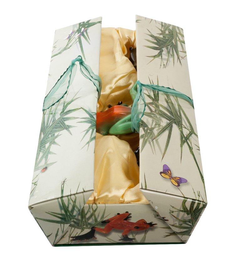 Фигурка из фарфора Водяная Лягушка Pavone JP-08/20, упаковочный вид