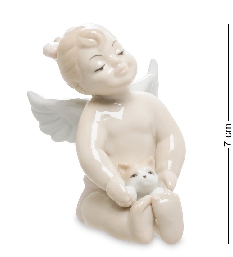 Статуэтка из фарфора Девочка Ангел Неразлучные друзья Pavone JP-35/ 9