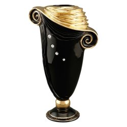 Ваза для цветов черная Toga Romana