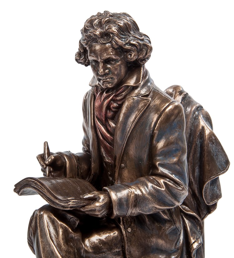 Статуэтка Медный Бетховен Veronese WS-50/ 1, портретный вид