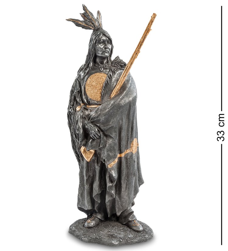 Статуэтка Индеец с ружьем Veronese WS-93