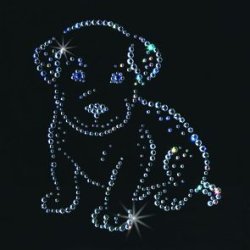 Картина Щеночек c кристаллами Swarovski
