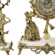Бронзовые Каминные часы с канделябрами на мраморной подставке Bello De Bronze BP-27062-14085-D, увеличенный вид деталей