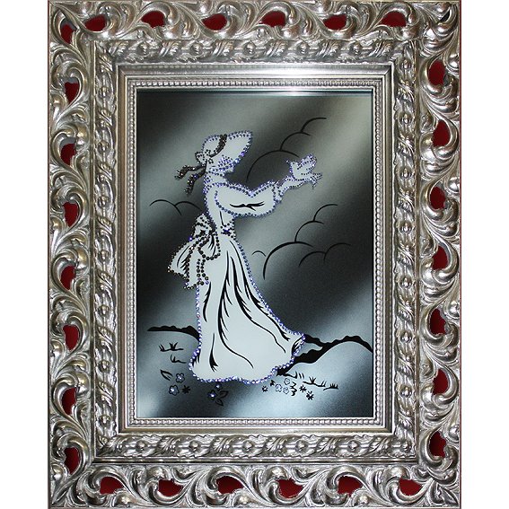 Картина Девушка - Дворянка ( в багете) c кристаллами Swarovski