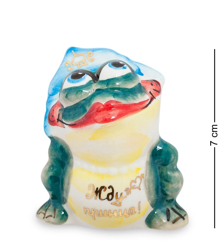 Статуэтка царевна Лягушка Цветная гжель ГЛ-221