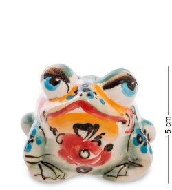 Фигурка Лягушка Цветная гжель
