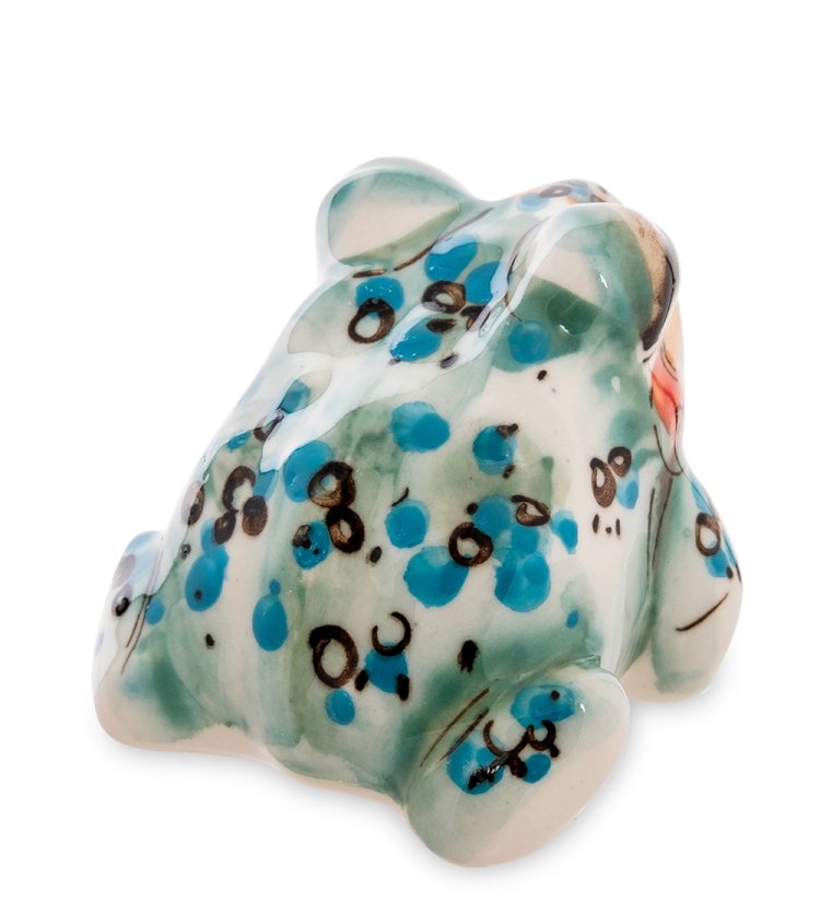 Фигурка Лягушка Цветная гжель ГЛ-597, фотография со спины