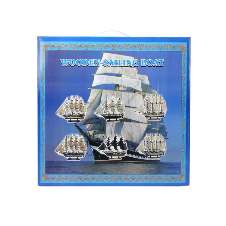 Модель парусного корабля Gorch Fock, 55 см, фотография упаковки