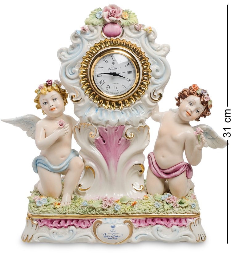 Часы настольные Два ангела с цветочками Sabadin Vittorio SV- 50