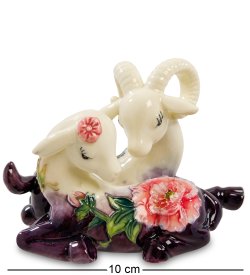 Статуэтка из фарфора Пара безрогая коза и козел