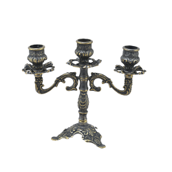 Канделябр на 3 свечи Трилистник, антик