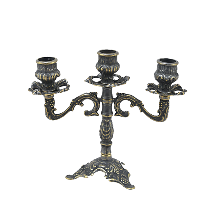 Канделябр на 3 свечи Трилистник, антик Alberti Livio AL-80-324-ANT