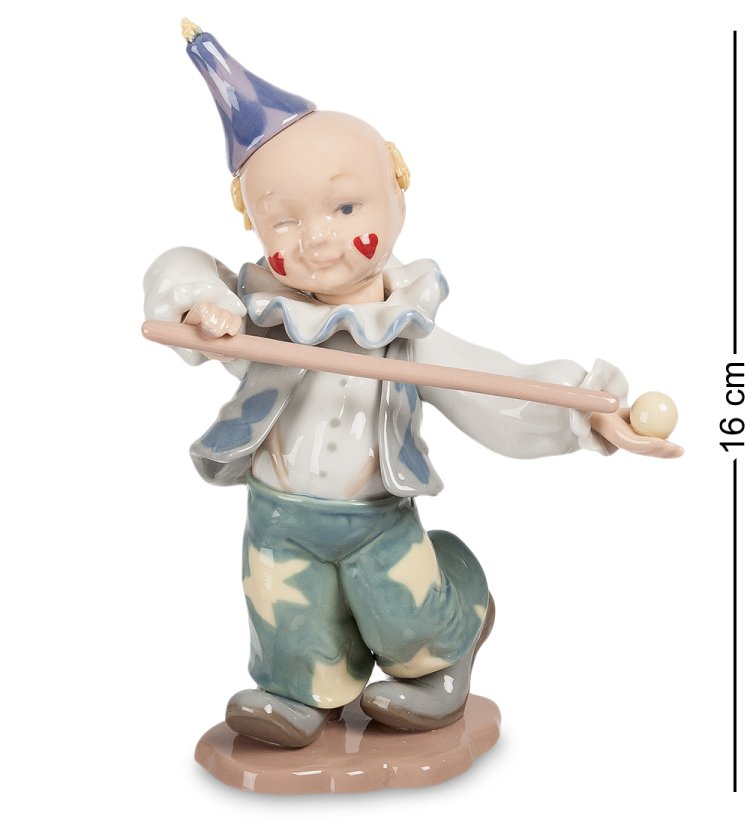 Статуэтка из фарфора Клоун фокус с палкой и шаром Pavone CMS-23/ 5