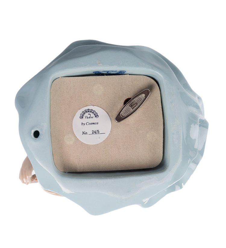 Музыкальная статуэтка из фарфора Ангел с арфой Pavone CMS-24/ 5, фотография снизу