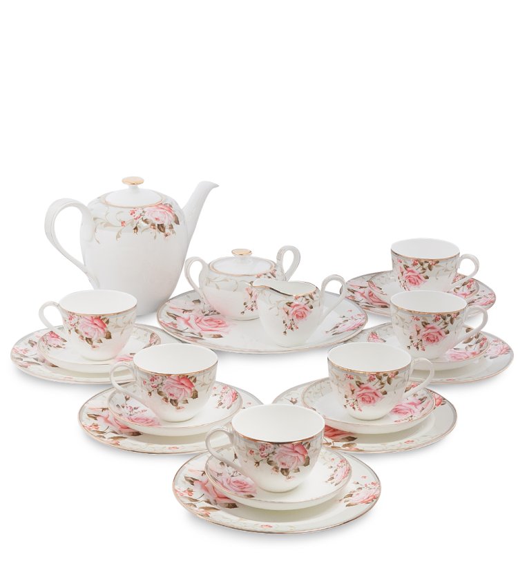 Чайный сервиз на 6 персон с тарелками Монте-Роза Pavone JK-201