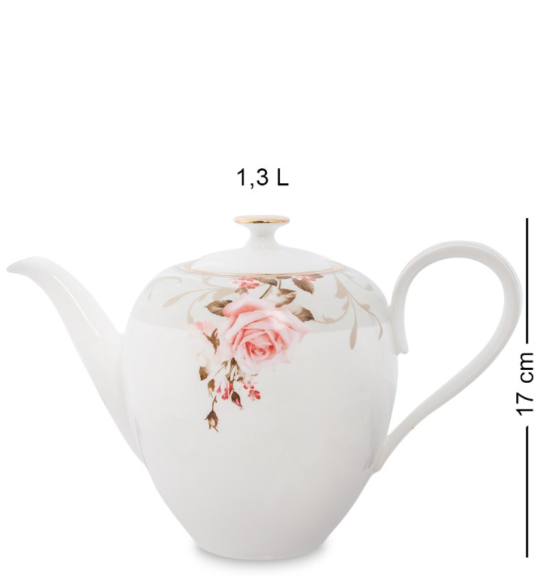 Чайный сервиз на 6 персон с тарелками Монте-Роза Pavone JK-201, фотография чайника