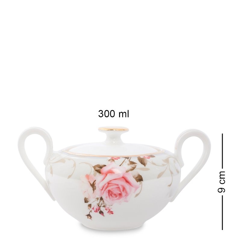 Чайный сервиз на 6 персон с тарелками Монте-Роза Pavone JK-201, фотография сахарницы