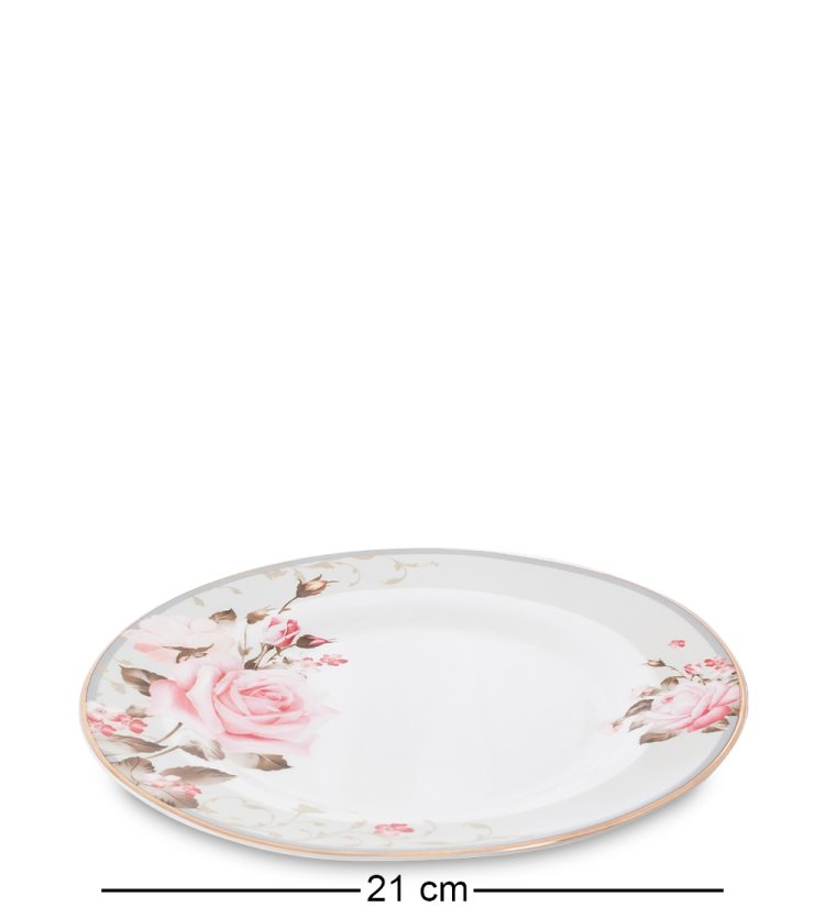 Чайный сервиз на 6 персон с тарелками Монте-Роза Pavone JK-201, фотография тарелки 21 см