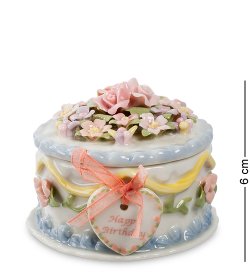 Шкатулка из керамики Праздничный торт