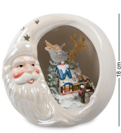 Светильник из фарфора в виде шара Сказки Дедушки Мороза