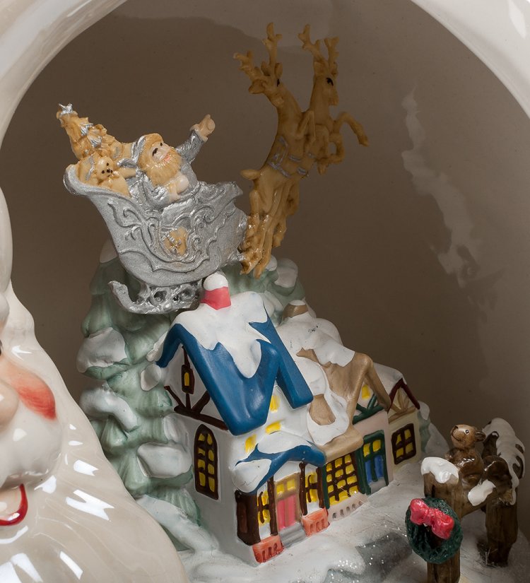 Светильник из фарфора в виде шара Сказки Дедушки Мороза Pavone CMS-40/ 2, фотография крупным планом