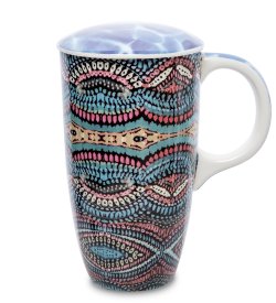 Кружка из фарфора Орнамент-Морские Камни