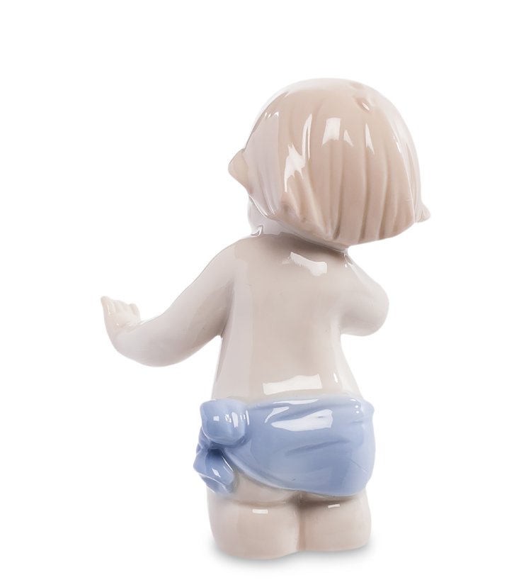 Фигурка из фарфора миленький Мальчик Pavone JP-242/ 1, фотография со спины