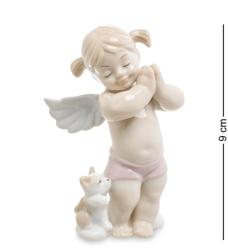 Фигурка Девочки Ангела из фарфора Неразлучные друзья Pavone JP-35/10