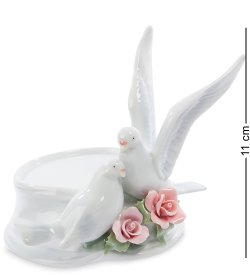 Подсвечник из фарфора Голуби