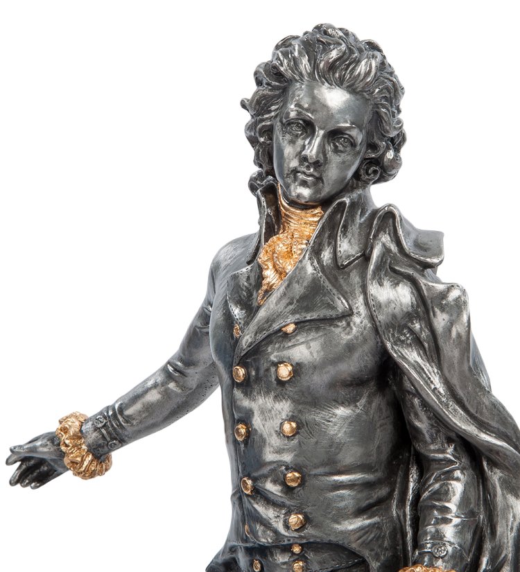 Статуэтка Моцарт с золотыми элементами Veronese WS-51, портретный вид