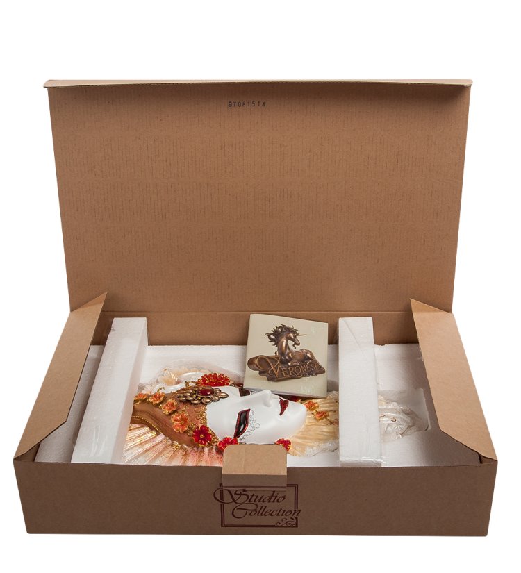 Венецианская маска Красный Рубин Veronese WS-339, упаковочный вид