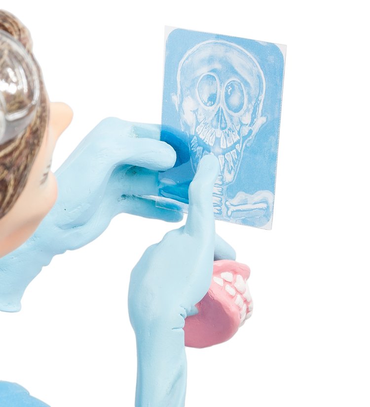 Статуэтка Стоматолог Рентгенолог - The Lady Dentist Forchino FO-85534, увеличенный снимок рентгена