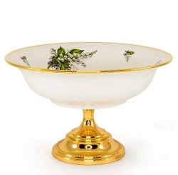 Глубокое Блюдо на ножке коллекция Ландыши