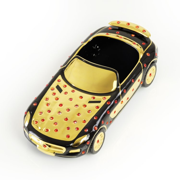 Статуэтка Черный автомобиль со Swarovski коллекция Emozioni Migliore De Luxe 26579, фотография сверху