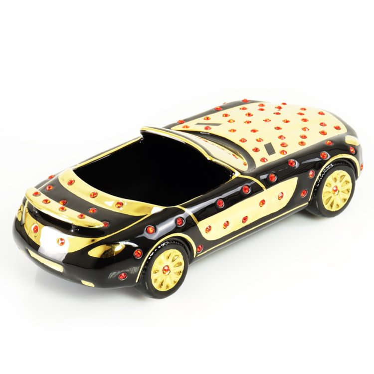 Статуэтка Черный автомобиль со Swarovski коллекция Emozioni Migliore De Luxe 26579, фотография сбоку