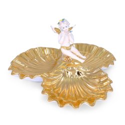 Менажница в форме 3-х раковин с Ангелом коллекция Laguna