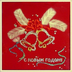 Картина Колокольчики c кристаллами Swarovski