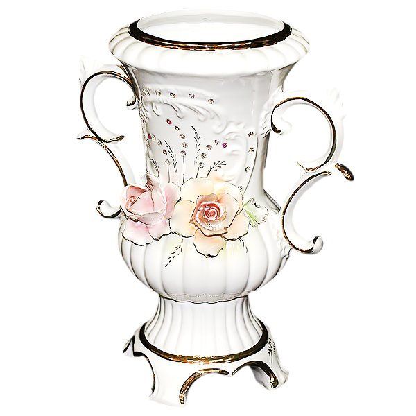 Ваза для цветов с двумя ручками Юные Розы Ceramiche Ferraro BR 17