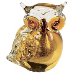 Статуэтка из Муранского стекла Янтарная Сова