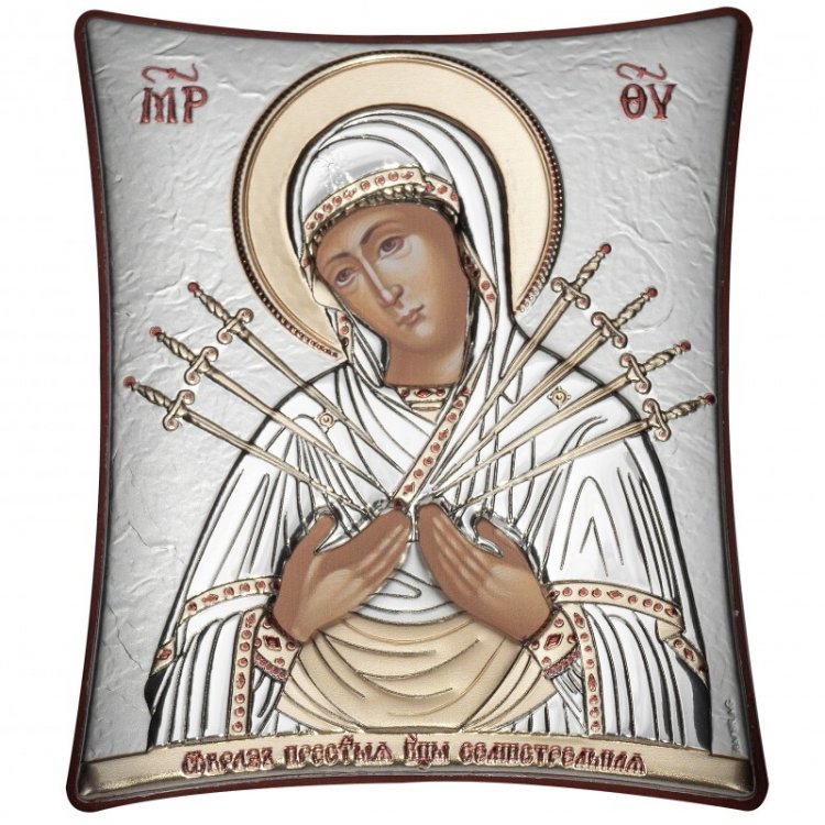 Икона Божией Матери Семистрельная, Размер 16x20 см Slevory 117TBR1FWD
